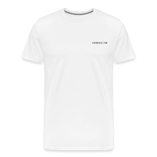 URBAN Men’s Premium T-Shirt (Black Logo) - white